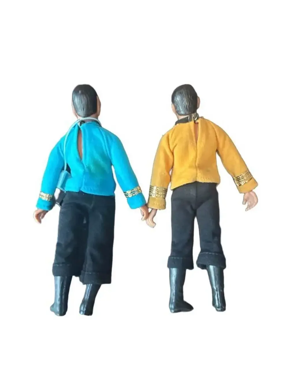 VTG Mego Star Trek Spock & Captain Kirk Action Figures Size 8